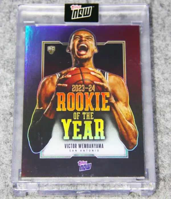 2023-24 Victor Wembanyama #VW-6 Topps Now Rookie of the Year RC - front