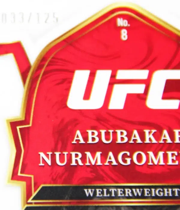 2023 Abubakar Nurmagomedov #8 Panini Select Concourse White Prizm SN#33 - detail