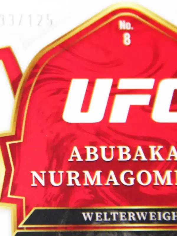 2023 Abubakar Nurmagomedov #8 Panini Select Concourse White Prizm SN#33 - detail
