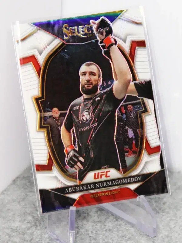 2023 Abubakar Nurmagomedov #8 Panini Select Concourse White Prizm SN#33 - stand