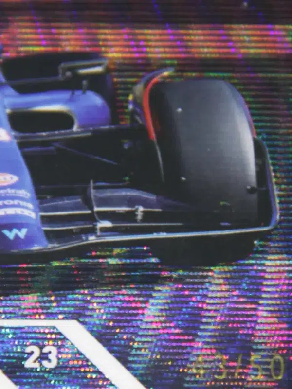 2023 Alexander Albon #117 Topps Chrome F1 Gold Wave Refractor SN#43 - detail