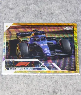 2023 Alexander Albon #117 Topps Chrome F1 Gold Wave Refractor SN#43 - front