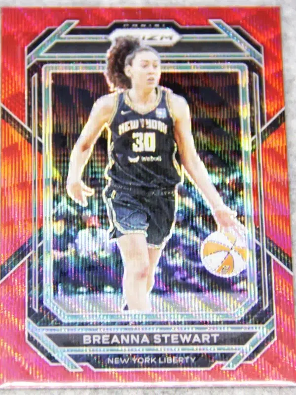 2023 Breanna Stewart #17 Panini WNBA Prizm Ruby Wave Prizm - front