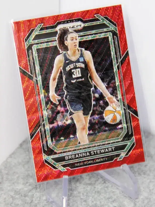 2023 Breanna Stewart #17 Panini WNBA Prizm Ruby Wave Prizm - stand