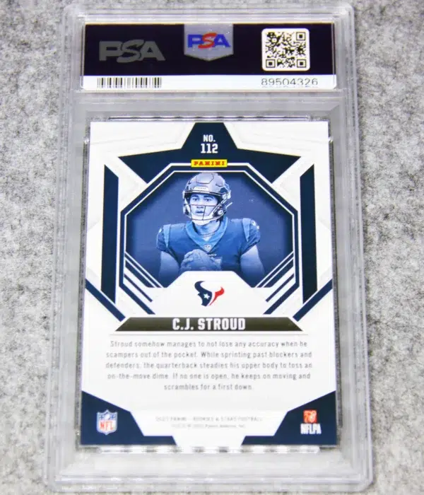 2023 CJ Stroud #112 Panini Rookies And Stars PSA 9 MINT - back