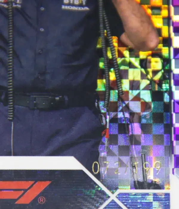 2023 Christian Horner #93 Topps Chrome F1 Purple Checker Flag Refractor SN#72 - detail