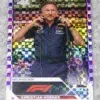 2023 Christian Horner #93 Topps Chrome F1 Purple Checker Flag Refractor SN#72 - front