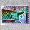 2023 Fernando Alonso #33 Topps Chrome F1 Purple Checker Flag Refractor SN#106 - front