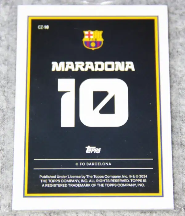 2024 Diego Maradona #CZ-10 Topps Year of the Dragon Chinese Zodiac - back