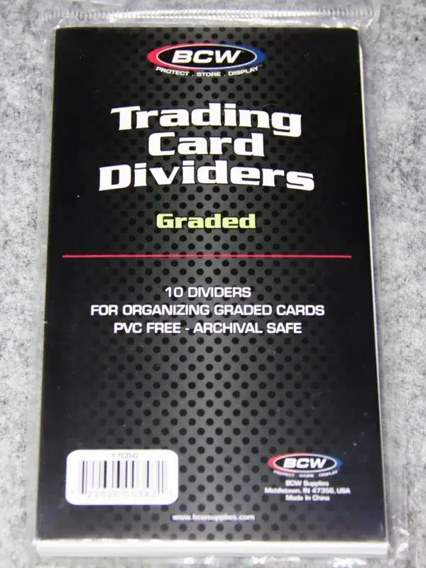 BCW Graded Trading Card Dividers - front