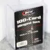 BCW Hinged Trading Card Box - 100 Count - stand