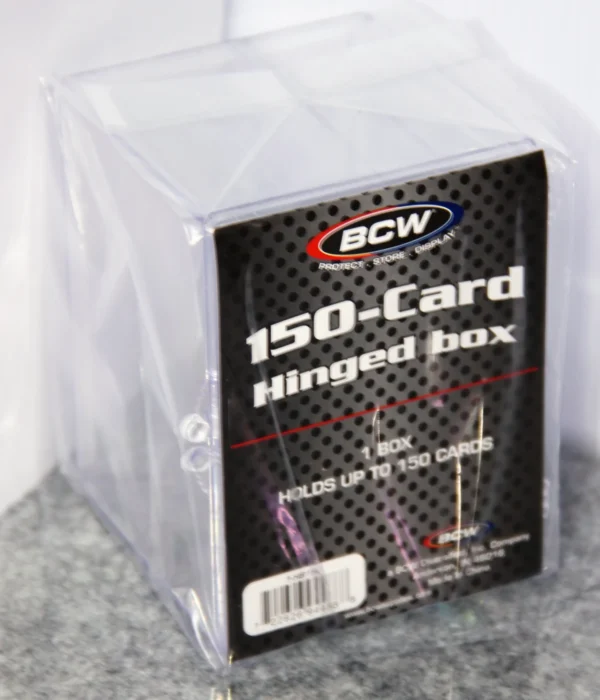 BCW Hinged Trading Card Box - 150 Count - stand