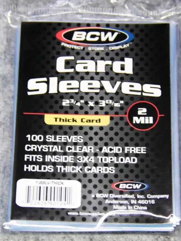 BCW Thick 240pt Soft Card Sleeves - front