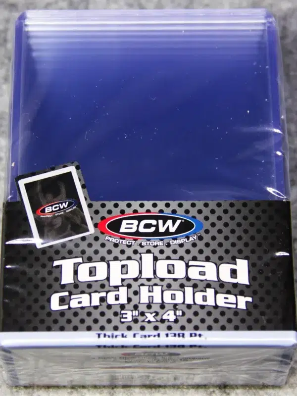 BCW Topload Card Holders 3 x 4 Thick Cards 138pt - front
