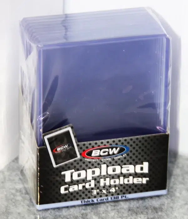 BCW Topload Card Holders 3 x 4 Thick Cards 138pt - stand
