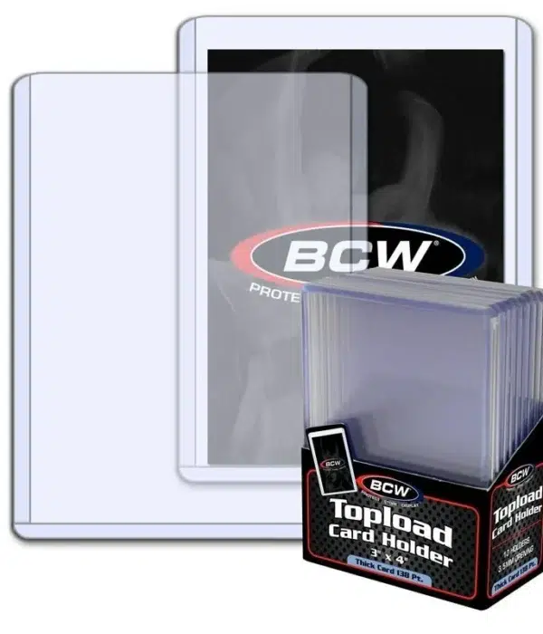 BCW Topload Card Holders 3 x 4 Thick Cards 138pt - supplier