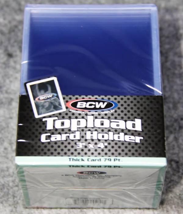 BCW Topload Card Holders 3 x 4 Thick Cards 79pt - front
