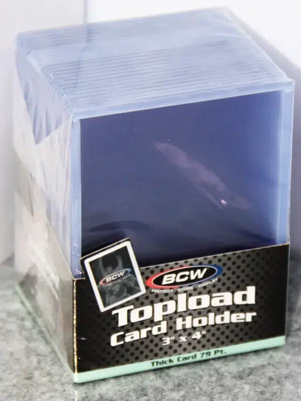 BCW Topload Card Holders 3 x 4 Thick Cards 79pt - stand