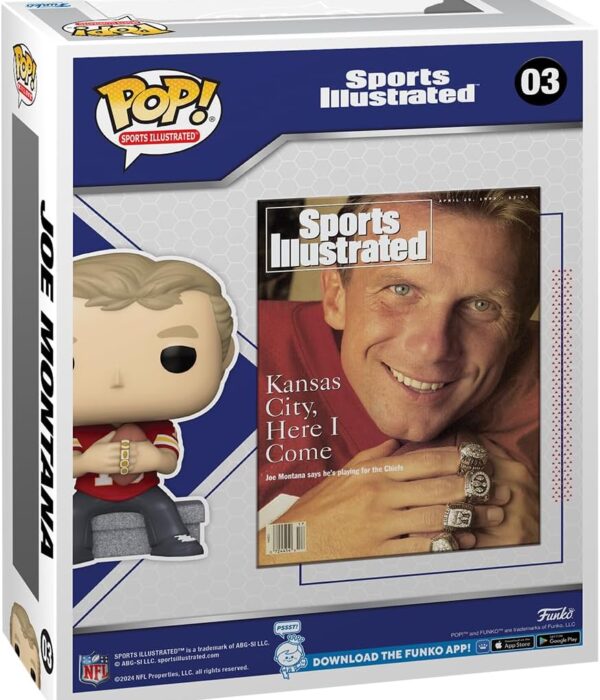 Funko POP! Joe Montana #03 San Francisco 49ers NFL Sports Illustrated Cover + Vinyl Figure - back