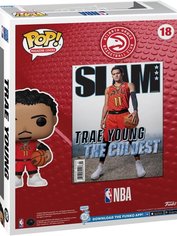 Funko POP! Trae Young #18 Atlanta Hawks NBA Slam Magazine Cover + Vinyl Figure - back