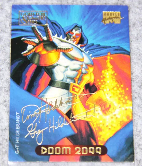 1994 Doom 2099 #33 Fleer Marvel Masterpieces Gold Foil Signature Series - front