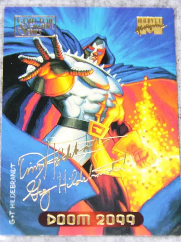 1994 Doom 2099 #33 Fleer Marvel Masterpieces Gold Foil Signature Series - front