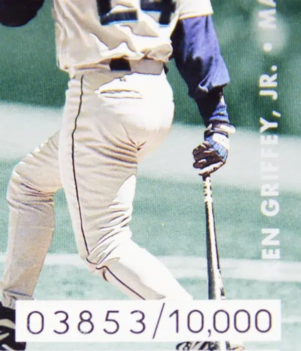 1995 Ken Griffey Jr. #2 Donruss Hit List SN#3853 - detail