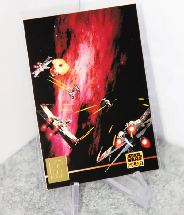 1995 LucasArts X-Wing #L8 Topps Star Wars Galaxy Series 3 LucasArts Foil - stand