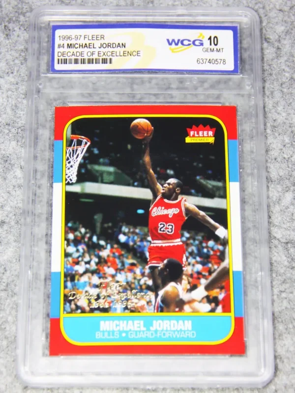 1996-1997 Michael Jordan #4 Fleer Decade of Excellence WCG 10 GEM MT - front
