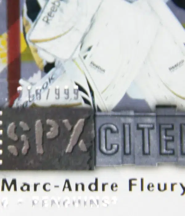 2009-10 Marc-Andre Fleury #X6 Upper Deck SPX Hockey SPXcitement PSA 10 GEM MT - detail
