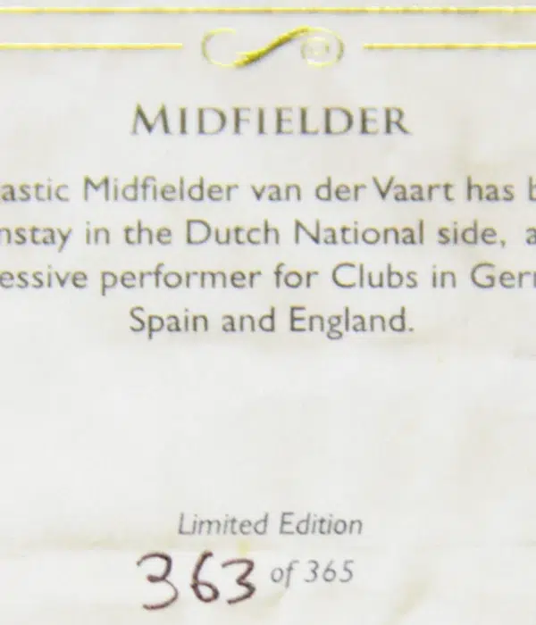 2012 Rafael van der Vaart #HR37 Futera Unique The Heroes Gold SN#363 - detail