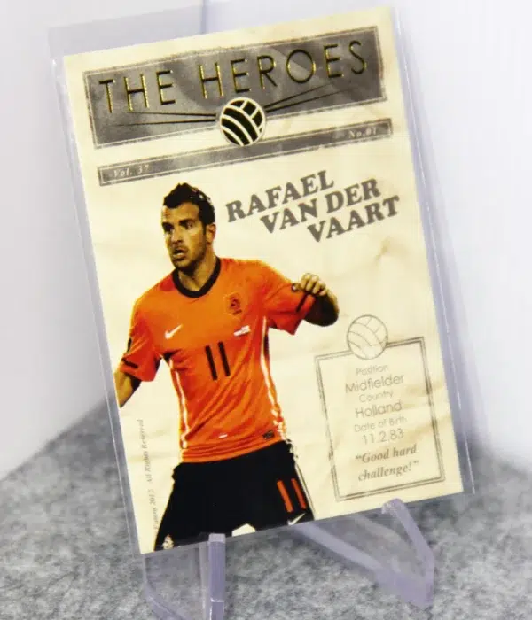 2012 Rafael van der Vaart #HR37 Futera Unique The Heroes Gold SN#363 - stand