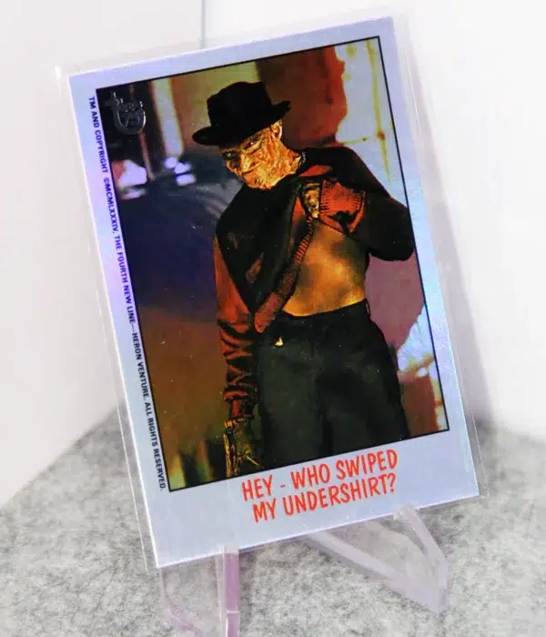 2013 Freddy Krueger #88 Topps 75th Anniversary Rainbow Foil 1988 Fright Flicks - stand
