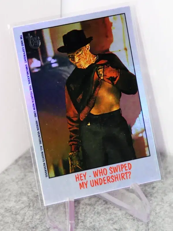 2013 Freddy Krueger #88 Topps 75th Anniversary Rainbow Foil 1988 Fright Flicks - stand