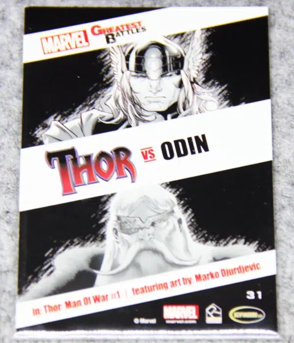 2013 Thor vs Odin #31 Rittenhouse Marvel Greatest Battles - back