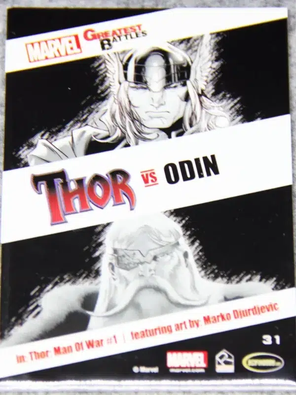 2013 Thor vs Odin #31 Rittenhouse Marvel Greatest Battles - back