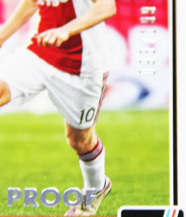 2015 Davy Klaassen #100 Panini Donruss Press Proof Silver SN#93 - detail
