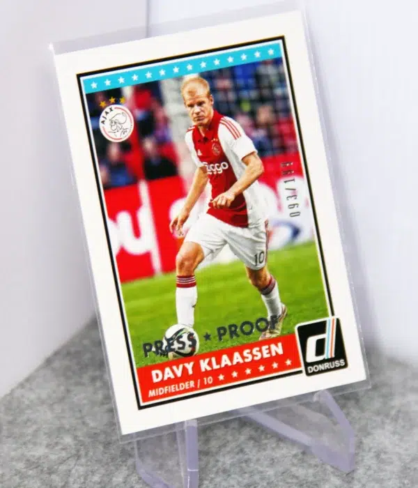 2015 Davy Klaassen #100 Panini Donruss Press Proof Silver SN#93 - stand