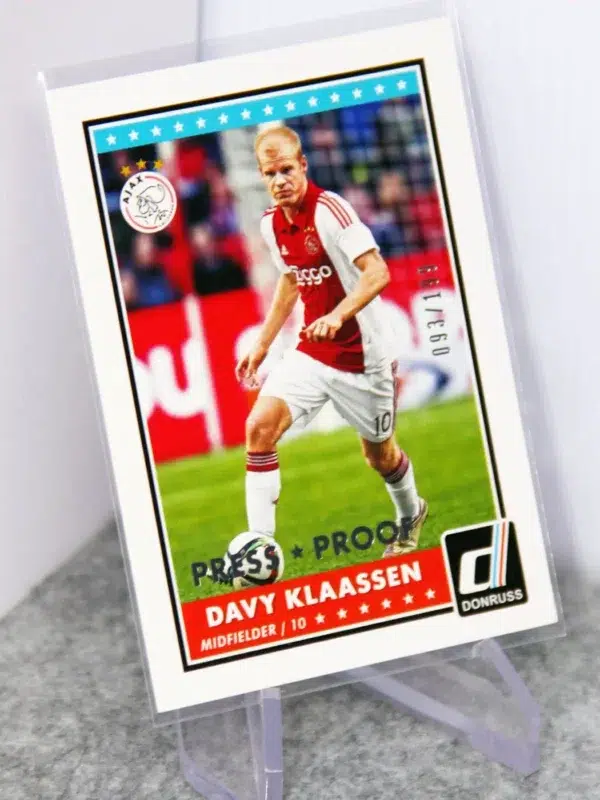 2015 Davy Klaassen #100 Panini Donruss Press Proof Silver SN#93 - stand