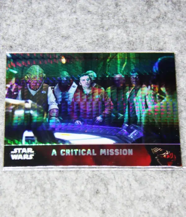 2016 A Critical Mission #80 Topps Star Wars Chrome The Force Awakens Refractor SN#69 - front