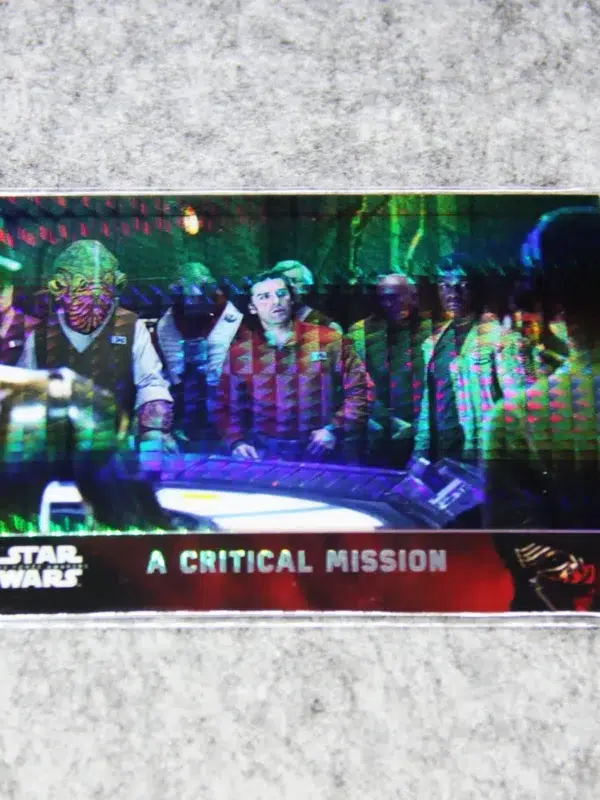 2016 A Critical Mission #80 Topps Star Wars Chrome The Force Awakens Refractor SN#69 - front
