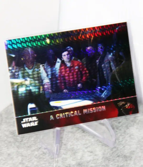 2016 A Critical Mission #80 Topps Star Wars Chrome The Force Awakens Refractor SN#69 - stand