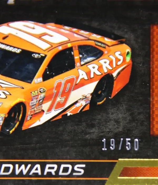 2016 Carl Edwards #82 Panini Nascar Torque Racing Gold Parallel SN#19 - detail