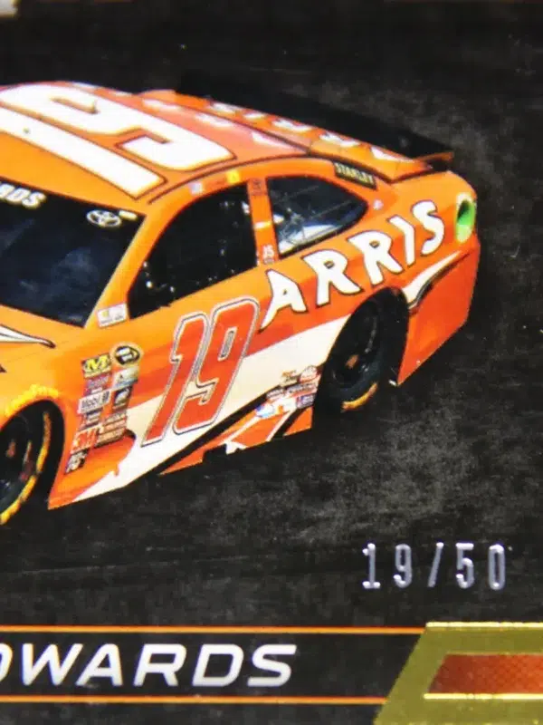 2016 Carl Edwards #82 Panini Nascar Torque Racing Gold Parallel SN#19 - detail