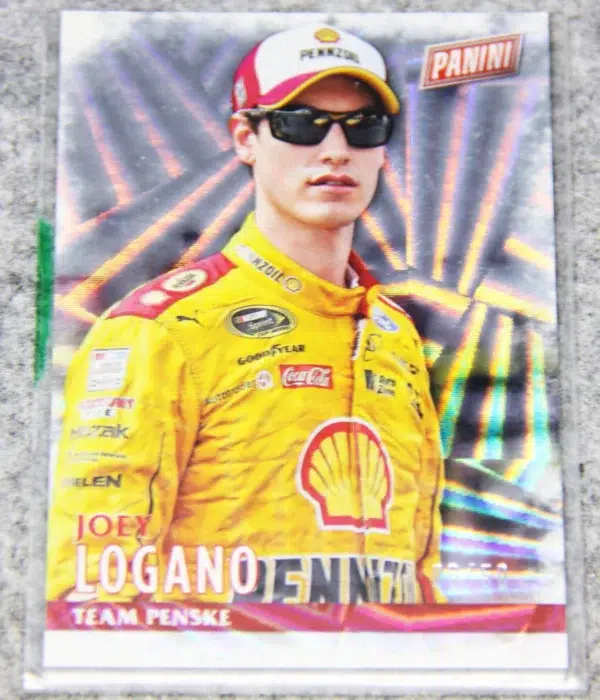 2016 Joey Logano #31 Panini Nascar Black Friday Angular Laser Foil SN#28 - front