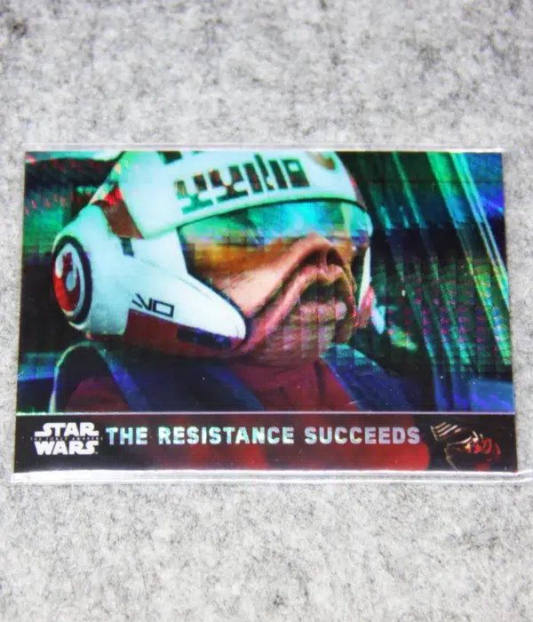 2016 The Resistance Succeeds #96 Topps Star Wars Chrome The Force Awakens Refractor SN#34 - front