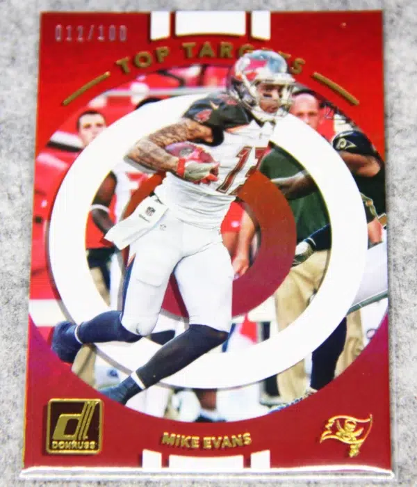 2017 Mike Evans #6 Panini Donruss Top Targets Holo SN#12 - front