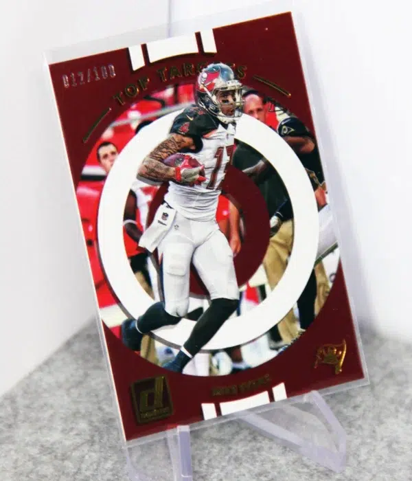 2017 Mike Evans #6 Panini Donruss Top Targets Holo SN#12 - stand