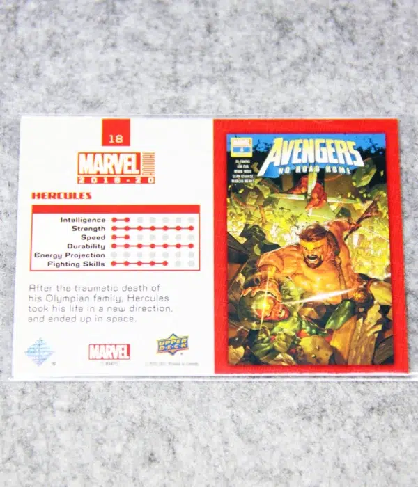 2019-20 Hercules #18 Upper Deck Marvel Annual Cover Variant Tier Two - back