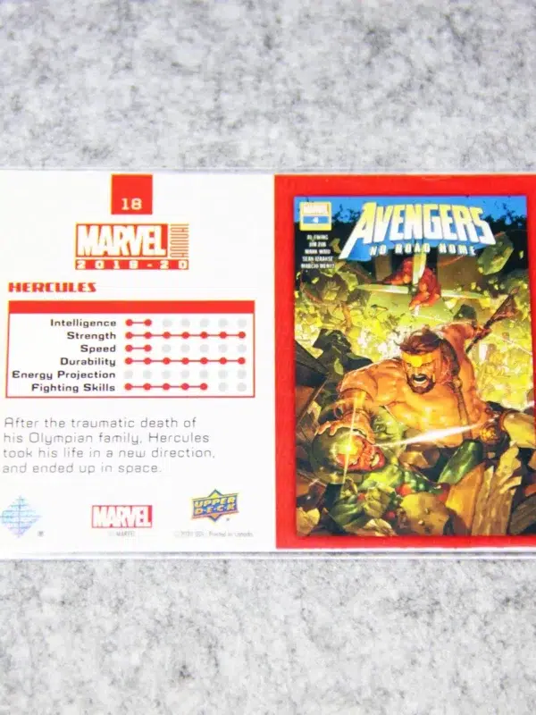 2019-20 Hercules #18 Upper Deck Marvel Annual Cover Variant Tier Two - back